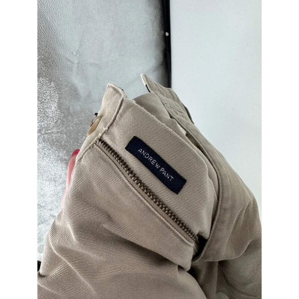 Polo Ralph Lauren Andrew Pants Mens Size 34x32 Khaki Vintage Baggy Pleated Chino